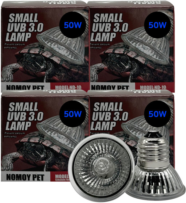 노모이펫 파충류용 할로겐 UVA UVB 3.0 히팅램프 50W ND-10, 혼합색상, 4개