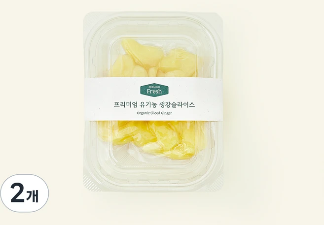 프리미엄 유기농 생강슬라이스, 2개, 100g - 쿠팡