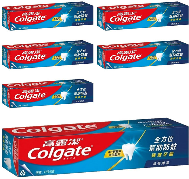 Colgate 高露潔 防蛀牙膏 清香薄荷, 175g, 1入, 6條
