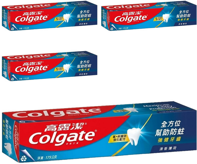 Colgate 高露潔 防蛀牙膏 清香薄荷, 175g, 1入, 4條