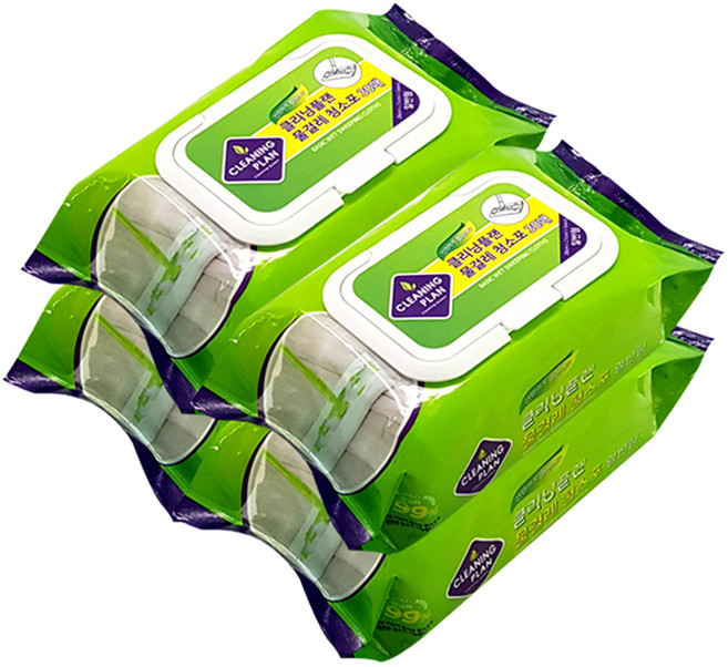 클리닝플랜 물걸레 청소포 30매, 4개