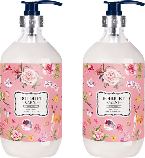 BOUQUET GARNI 香氛身體乳液 White Musk, 1L, 2瓶