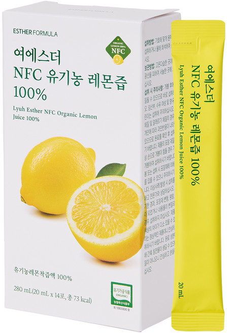 ESTHER FORMULA 呂艾絲特 NFC 100%有機檸檬汁, 1個, 14冊