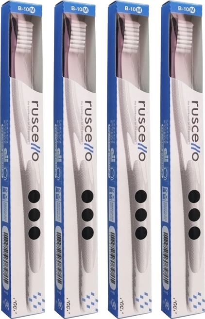 GC Ruscello 牙刷 B-10M 標準刷毛, 4支, 1支