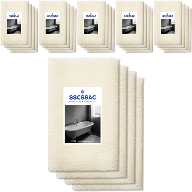 쓱싹 롱롱 까슬까슬 샤워 타월, 아이보리, 1개입, 24개