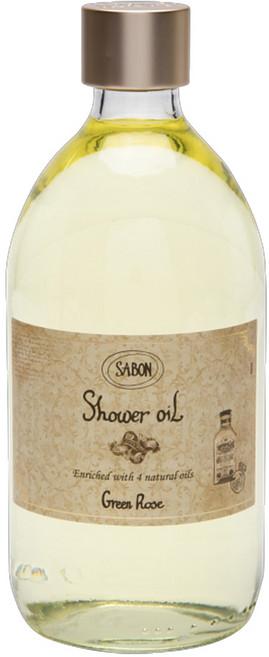 SABON 綠玫瑰沐浴油, 500ml, 1瓶
