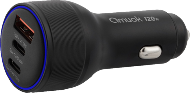amuok 艾默克 All Power 霸力瓦快充車充 120W, 黑色, LQ-102