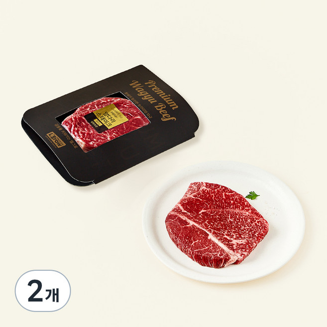 엘그로 호주산 와규 MBS8+ 앞다리 스테이크용 (냉장), 300g, 2개