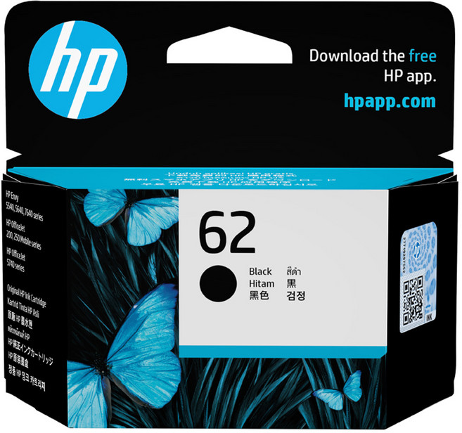 hp 惠普 原廠墨水 62 C2P04AA, 黑色, 1入