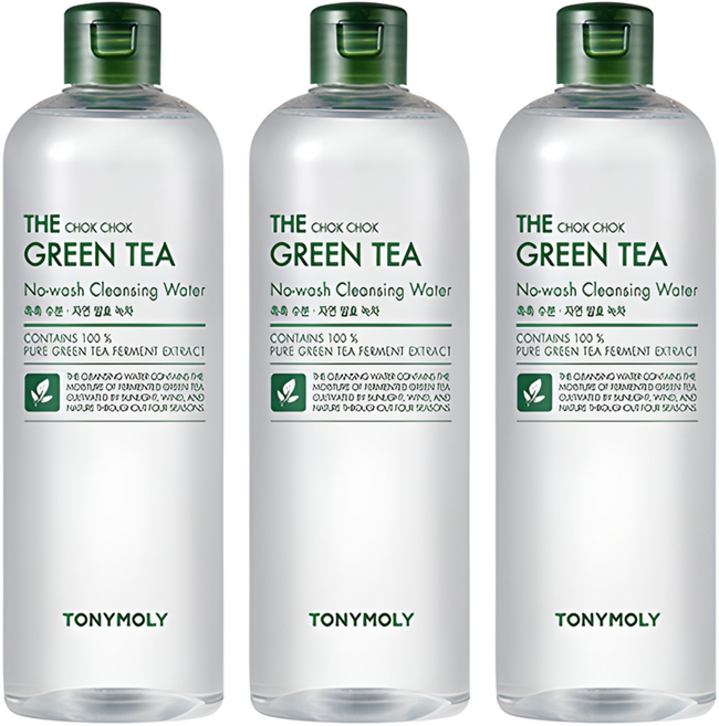 토니모리 더촉촉 그린티 클렌징워터, 500ml, 3개