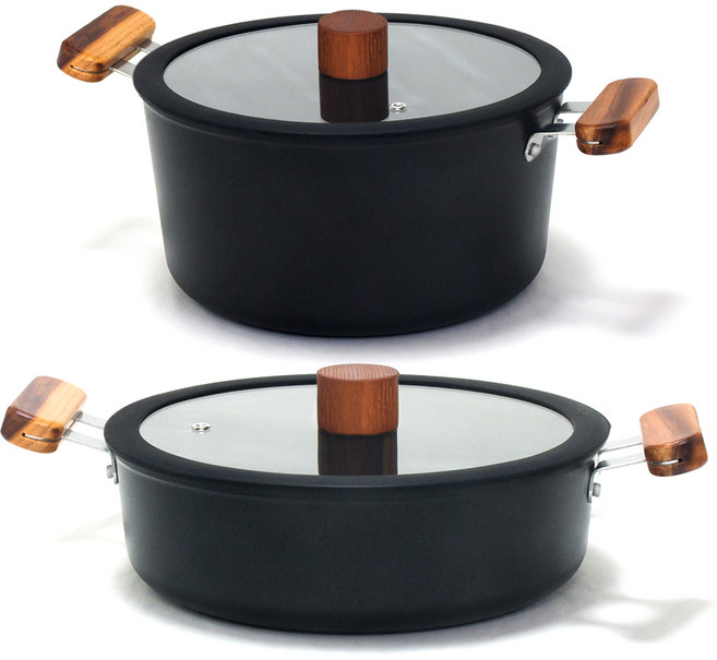 오슬로 인덕션 냄비 2종 세트, 혼합색상, 1세트, 양수냄비 20cm + 전골냄비 24cm
