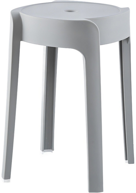 라라하우스 레인보우 원형 스툴, 그레이, 1개