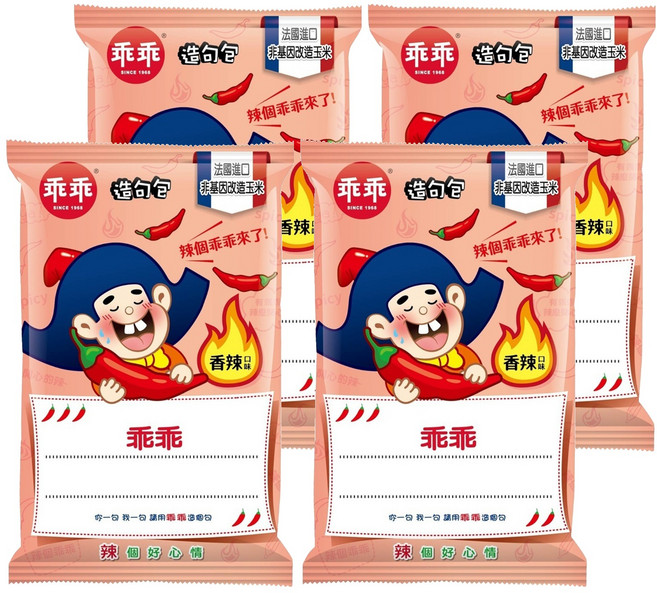 乖乖 玉米脆條 香辣口味, 80g, 4包