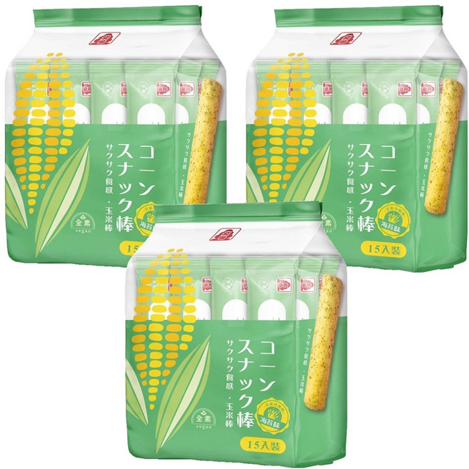 北田 玉米棒 海苔味, 105g, 3袋