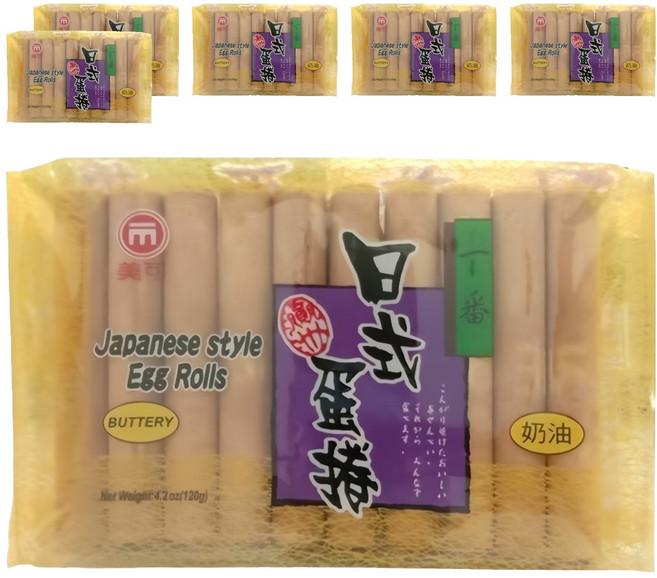 MICO Foodstuff 美可食品 日式蛋捲 蛋奶素 奶油, 120g, 6包
