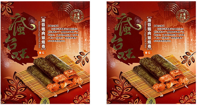 瘋台味 海苔豬肉紙燒卷 杏仁, 60g, 2盒