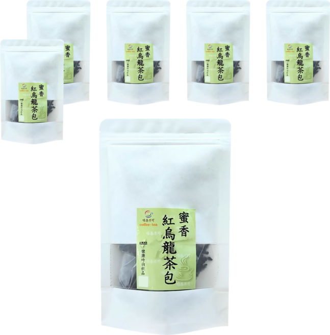 啡茶不可 蜜香紅烏龍茶包 茶湯濃醇甘甜 上班族健康無糖茶飲, 3.5g, 20包, 6袋