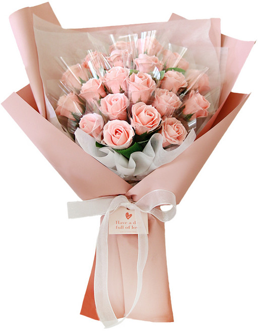 Scent Basket 香氛玫瑰香皂花束 20朵, 1件, 粉紅色