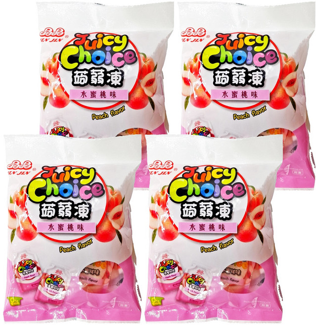 晶晶 白桃風味蒟蒻凍, 168g, 4袋
