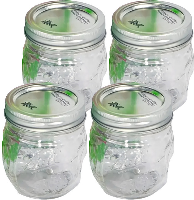 Ball 梅森 罐窄口莓果罐 4件組, 237ml, 1組