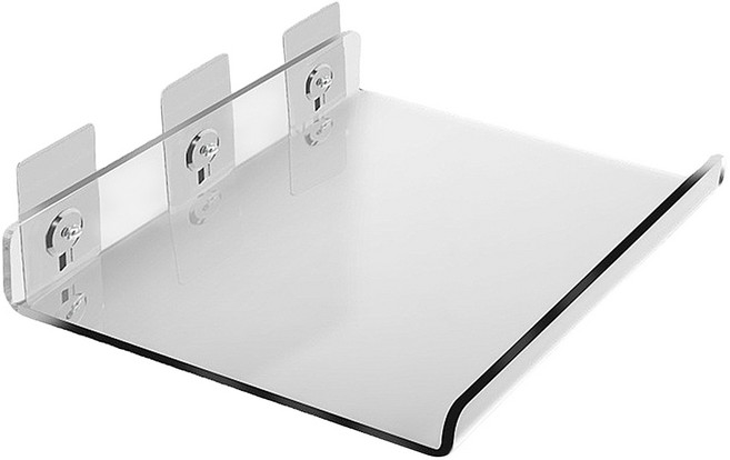 德利生活 壓克力牆上置物架 50cm, 銀色, 1入