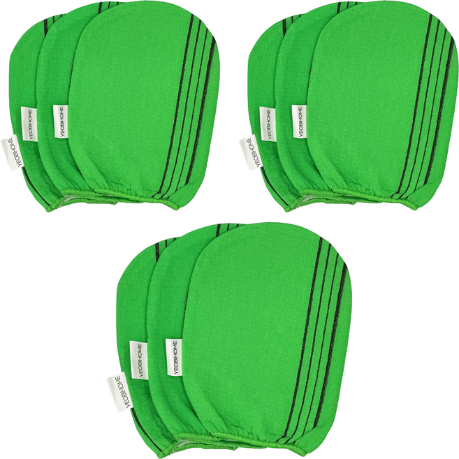 여비홈 스크럽 때밀이 때수건 벙어리 이태리 때타올, 그린, 1개입, 9개