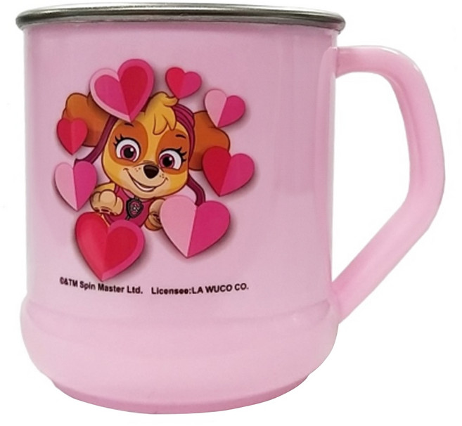 PAW PATROL 汪汪隊立大功 不鏽鋼水杯 240ml, 粉色, 1個