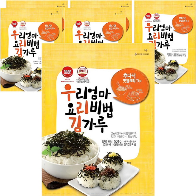 바다모아 우리엄마 요리비법 김가루, 500g, 6개