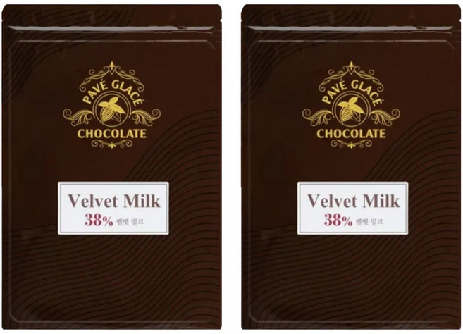 파베글라스 커버춰 밀크 초콜릿 38%, 1kg, 2개