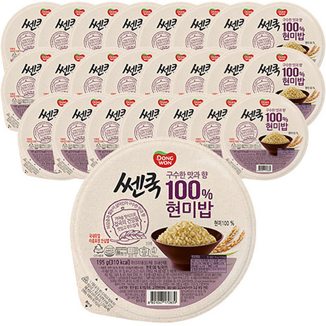 쎈쿡 현미밥, 195g, 24개