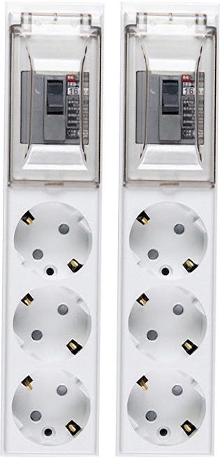 이어지다 고용량 배선 멀티탭 3구 OSB323, 1.5m, 화이트, 2개