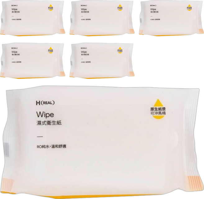 HOLA 和樂家居 REAL 濕式衛生紙, 6包, 1組