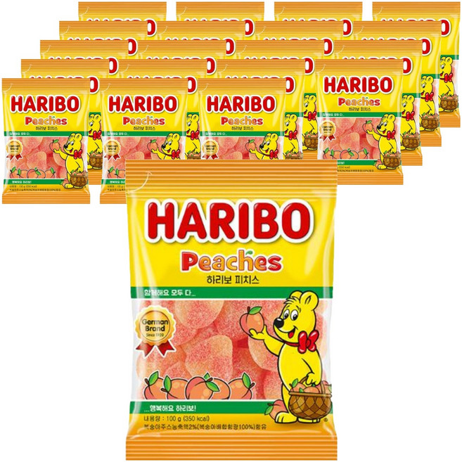 하리보 피치스 젤리, 100g, 20개