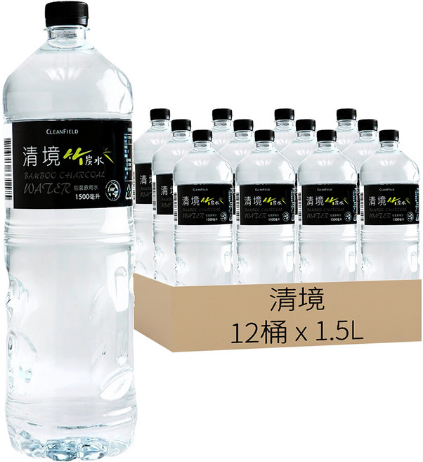清境 竹炭水, 1.5L, 12桶