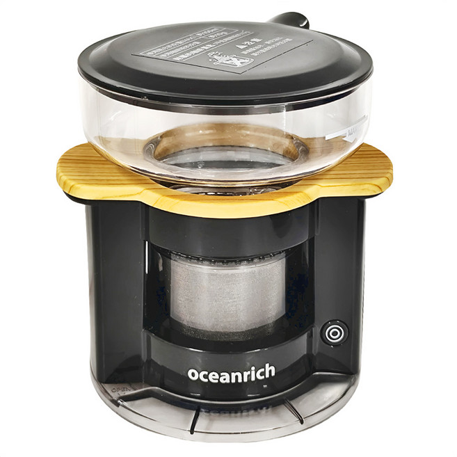 oceanrich 便攜式單杯萃取旋轉咖啡機, S2, 黑木紋