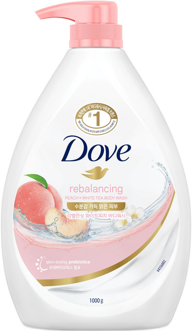 도브 리밸런싱 바디워시 화이트피치, 1kg, 1개