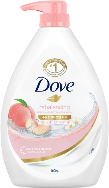 도브 리밸런싱 바디워시 화이트피치, 1kg, 1개 - 쿠팡