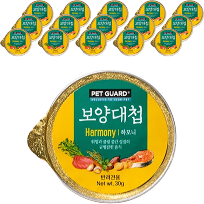 펫가드보양대첩 하모니 캔, 혼합맛(연어/참치), 30g, 16개