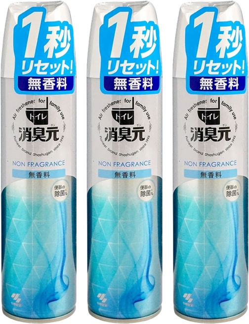KOBAYASHI 小林製藥 消臭元 浴廁用芳香噴霧, 無香, 280ml, 3瓶