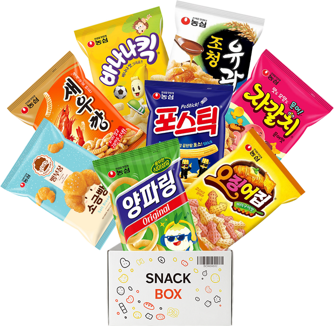 농심 스낵박스 스낵 8종 세트, 1세트