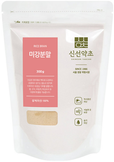 신선약초 국산 미강분말, 1개, 300g
