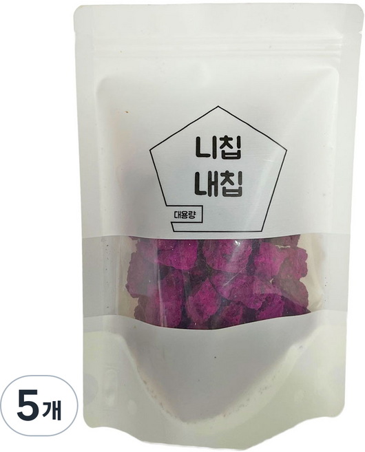 동결건조 달콤하고 바삭한 말린 빨간 용과 큐브형, 60g, 5개