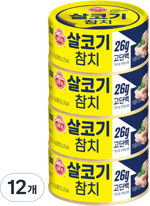 오뚜기 참치 살코기 통조림, 135g, 12개