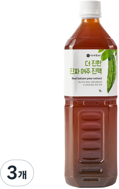 이제부터 더 진한 진짜 여주 진액, 3개, 1L
