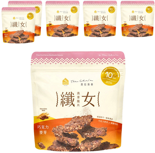 The Chala 蕎拉燕麥 纖女燕麥脆片 巧克力麥芽, 150g, 6包