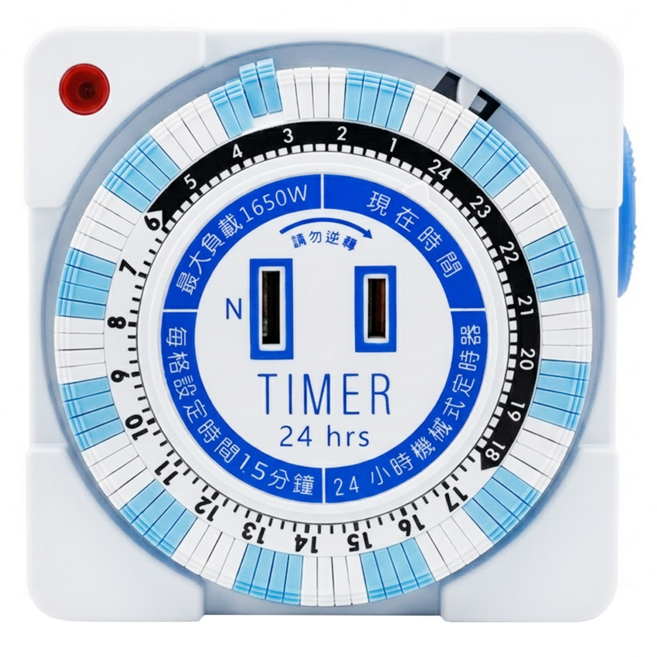 Kinyo 24小時多段安全定時器, 1個, TM25