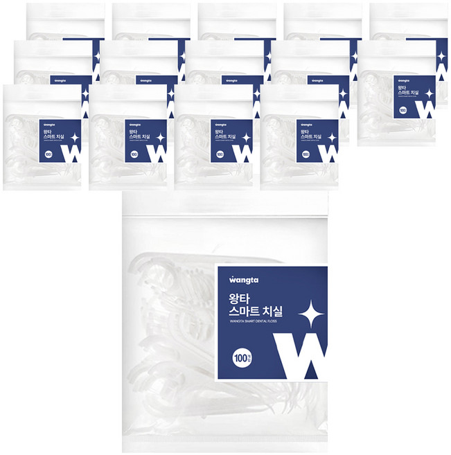 왕타 스마트 치실, 75mm, 500개입, 3개