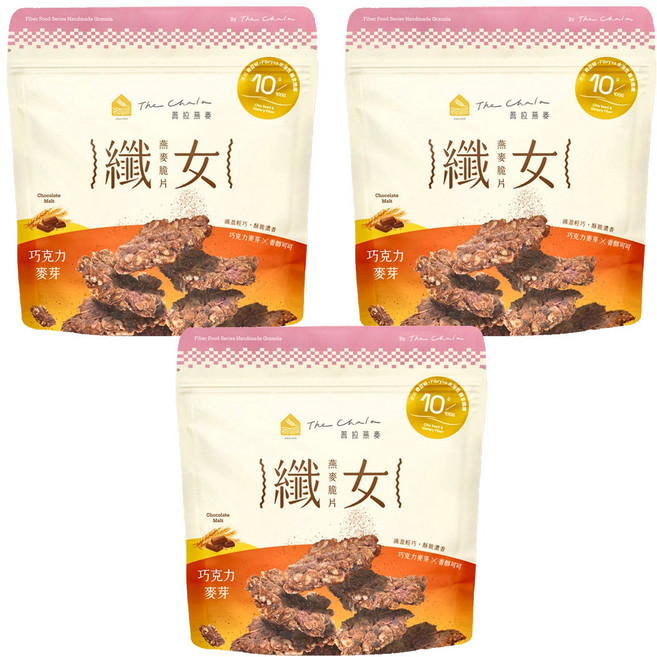 The Chala 蕎拉燕麥 纖女燕麥脆片 巧克力麥芽, 150g, 3包