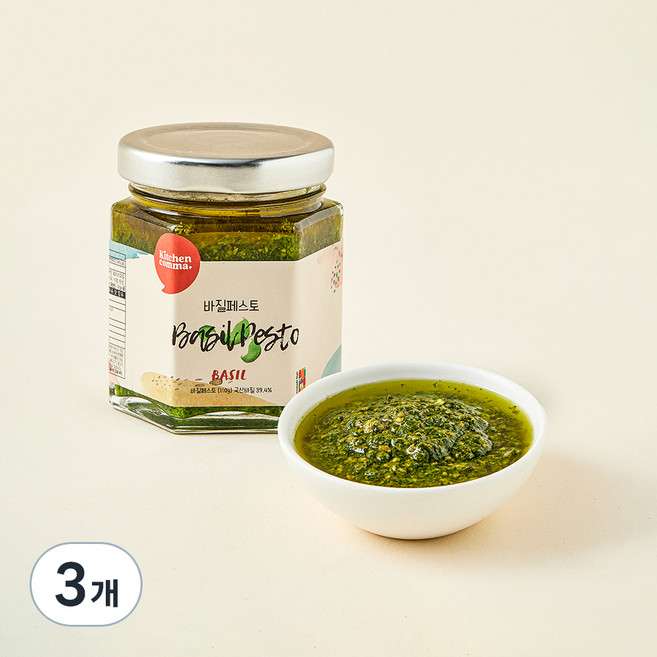 키친콤마 바질페스토, 110g, 3개