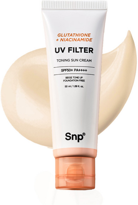 에스엔피 글루타치온 나이아신아마이드 UV 필터 토닝 톤업 선크림 SPF50+ PA++++, 1개, 50ml